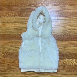 Cream fur vest